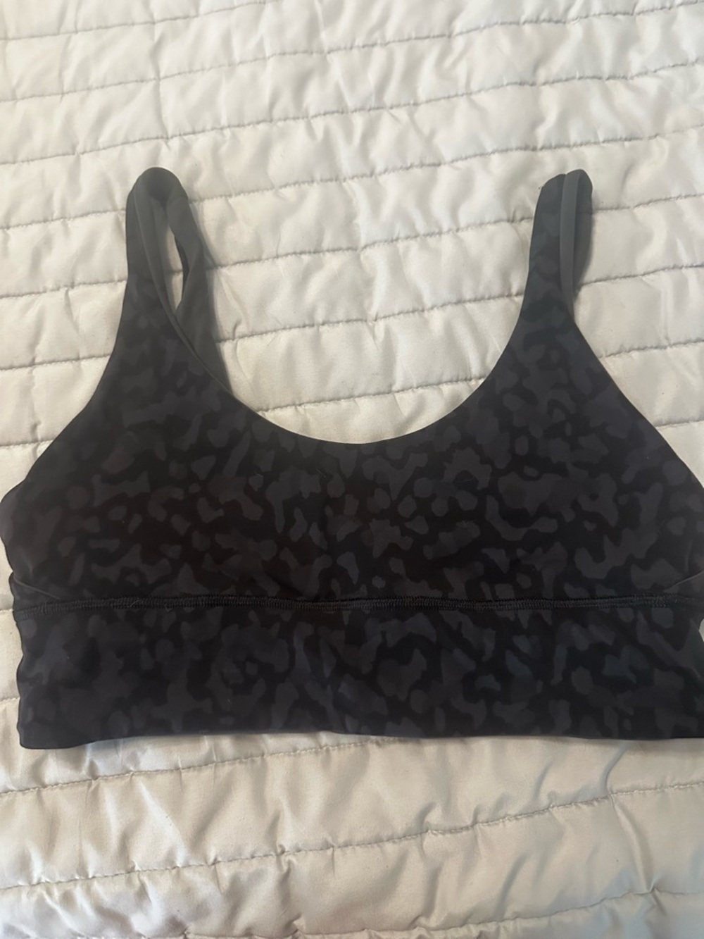 lululemon athletica Black Animal-Print Sports Bra